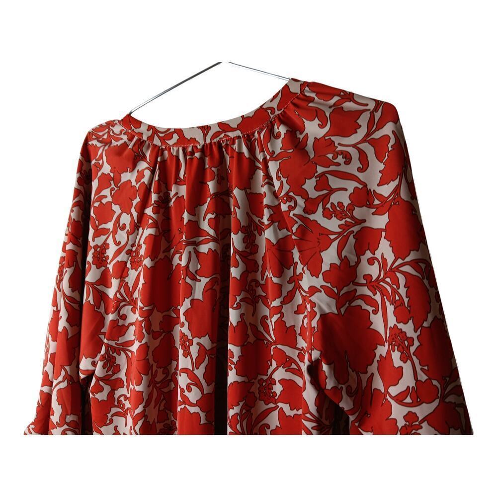 New Easel Oversized Red Floral Boho Dress Women’s Small Cottagecore - Picture 11 of 15